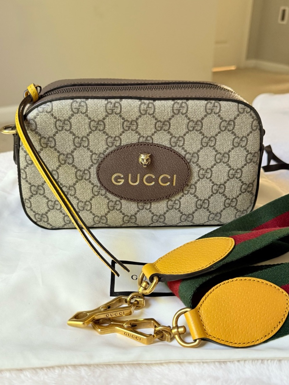 Gucci Neo Vintage Camera Messenger Bag GG Coated Canvas